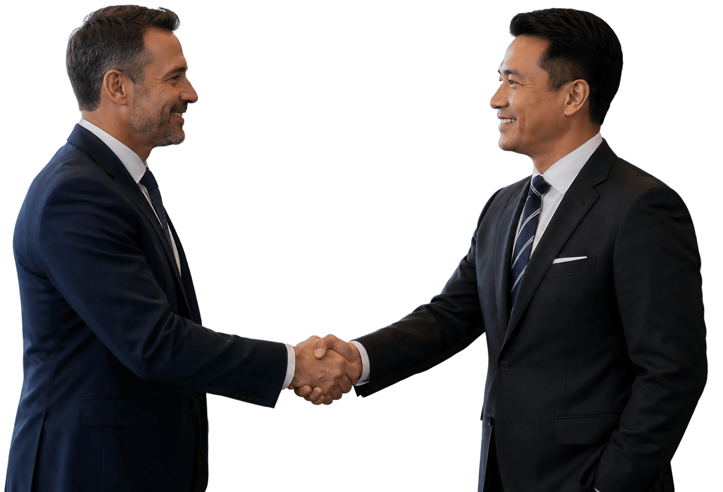 Business owners shaking hands